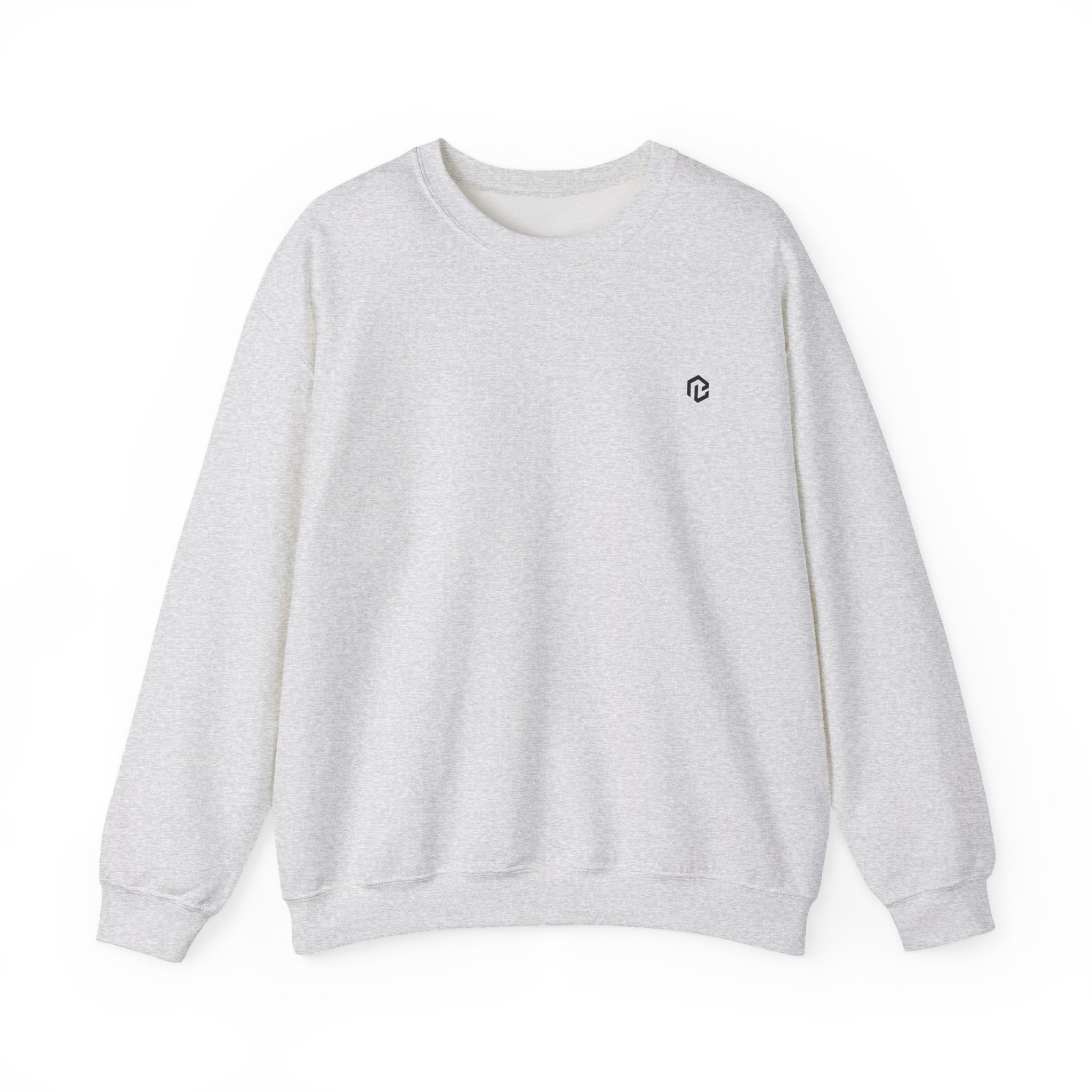 BB · Minimal White Crewneck Sweatshirt — Small Chest Logo Casual Pullover · Druck – Bild 5