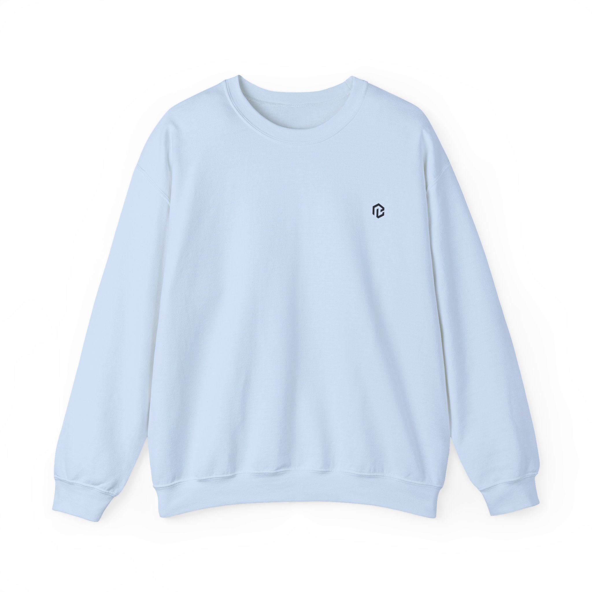 BB · Minimal White Crewneck Sweatshirt — Small Chest Logo Casual Pullover · Druck – Bild 41