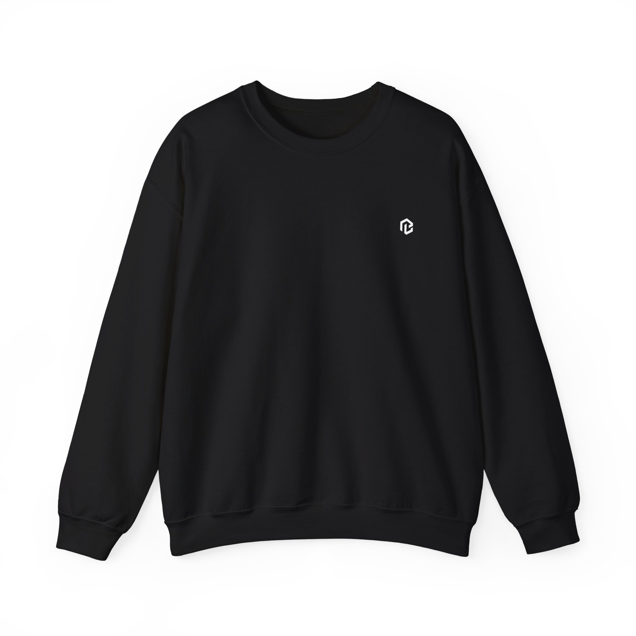 BB · Minimal White Crewneck Sweatshirt — Small Chest Logo Casual Pullover · Druck – Bild 9