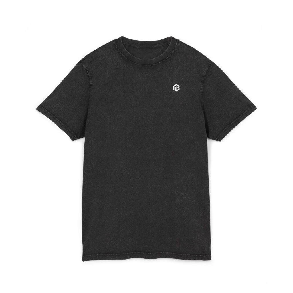 BB · Acid Washed Round Neck Tee · Druck